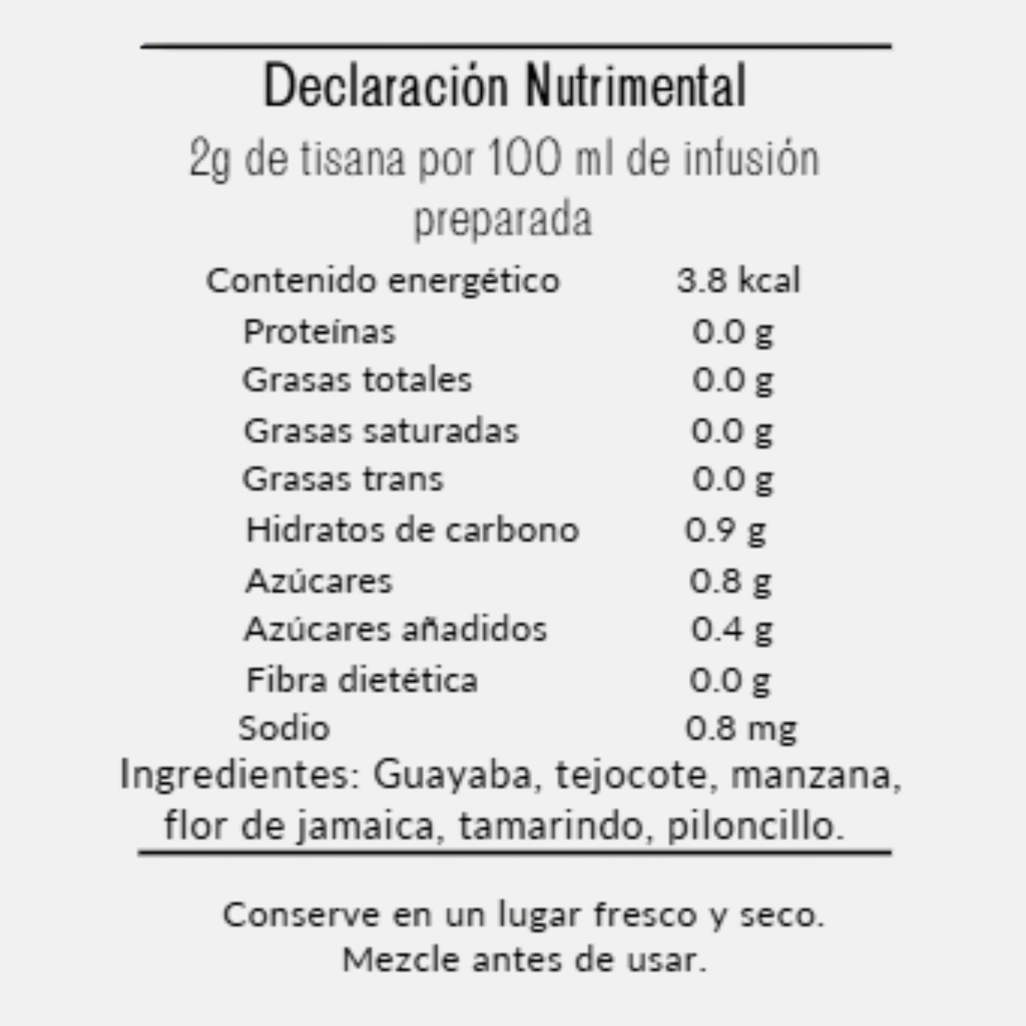 Tisana Frutal Ponche Mexicano
